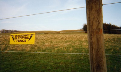 electrical fencing around land taken from Cayuga nation